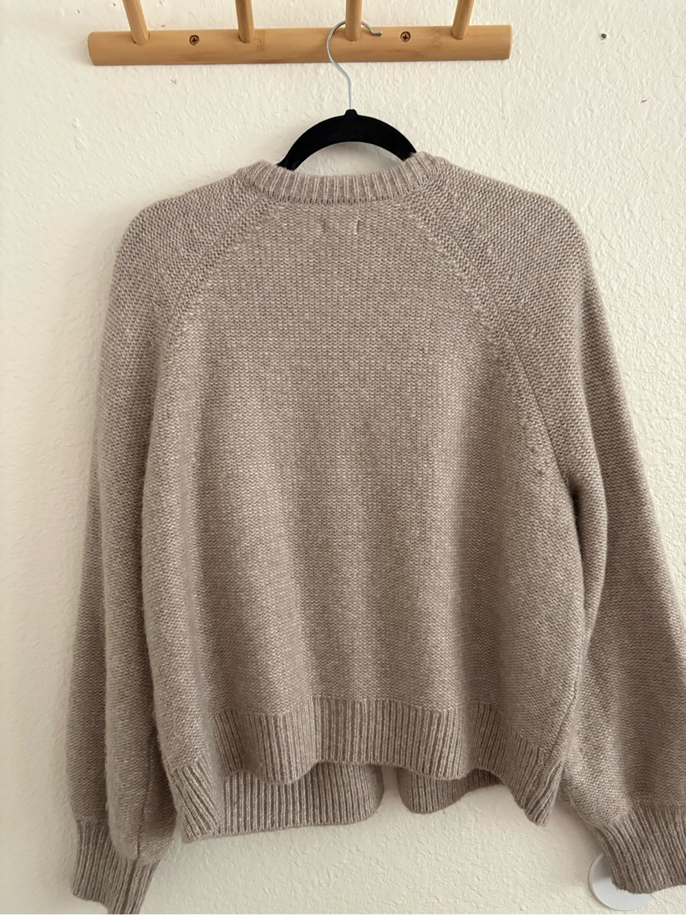 Aerie Women's Bow-Applique Knit Cardigan Sweater - Taupe - Picture 2 of 2